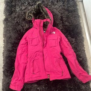 North Face pink jacket XS in women